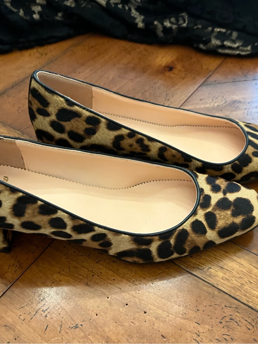 J. Crew Leopard Print Ballet 2 inch Heel in Tan and Black - Picture 2 of 8